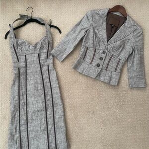 Bebe brown Dress and Blazer Set